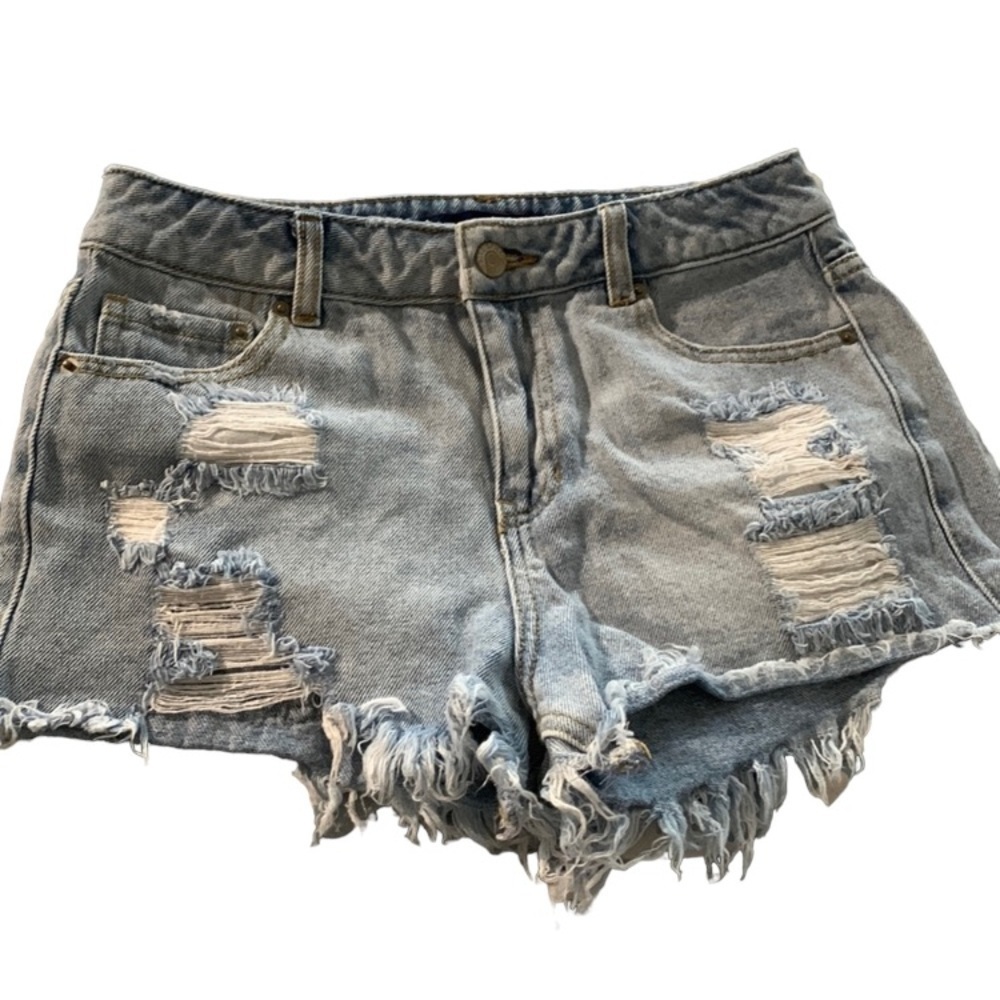 Blue Spice size 5 distressed shorts
